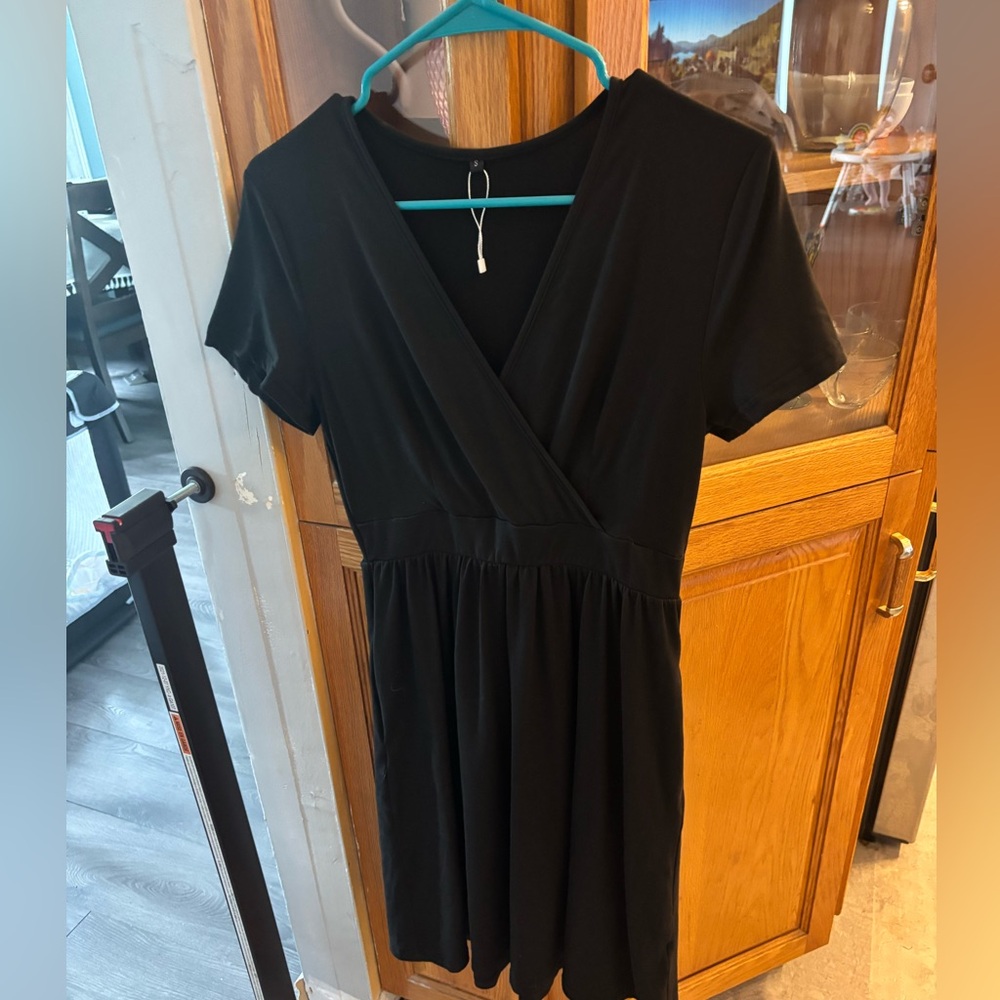 Black beach coverup/dress